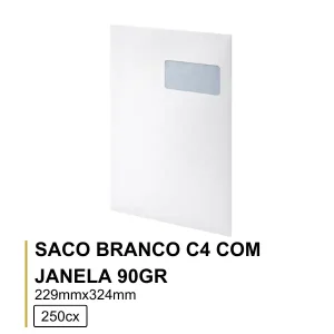 Saco Branco C4 229x324 c/Janela (250Cx)
