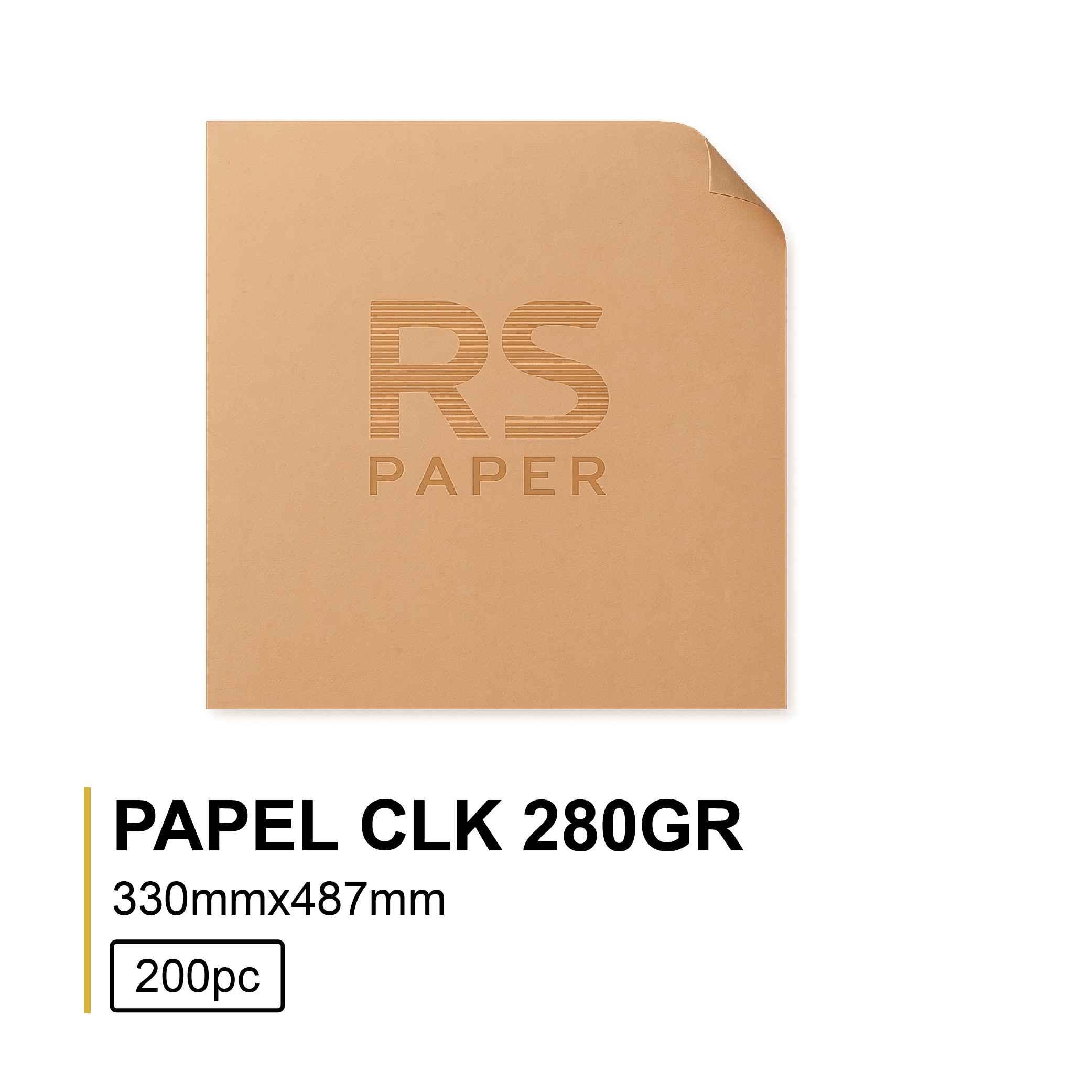 Papel CLK 280GR 33x487 Castanho (200Folhas)