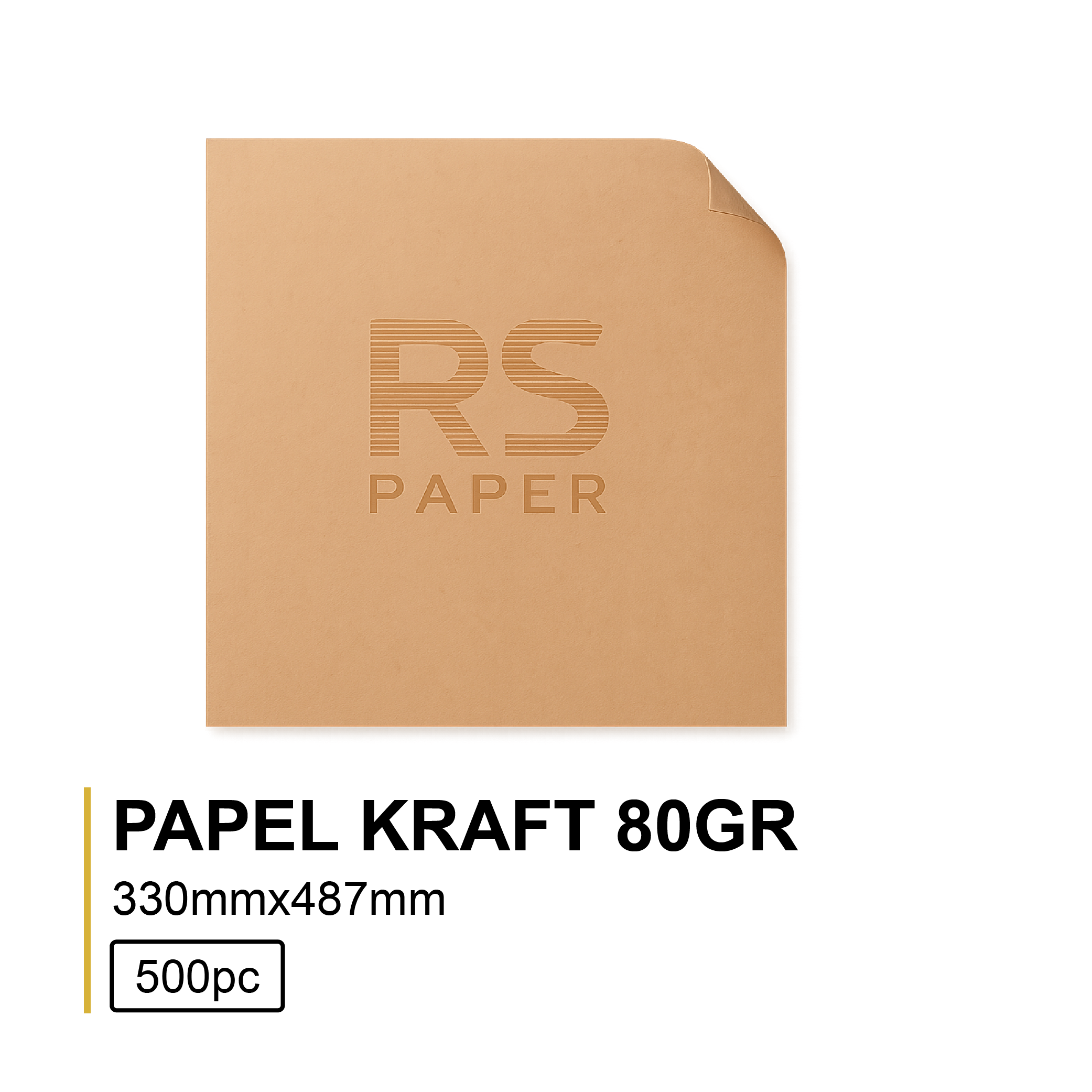 Papel Digital Kraft 80GR 33x48.7- 500Fls