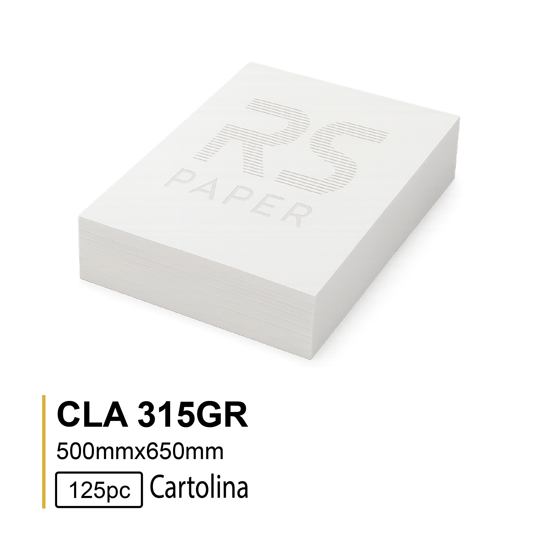 Cartolina CLA 315GR 50X65 Branca- 125Folhas