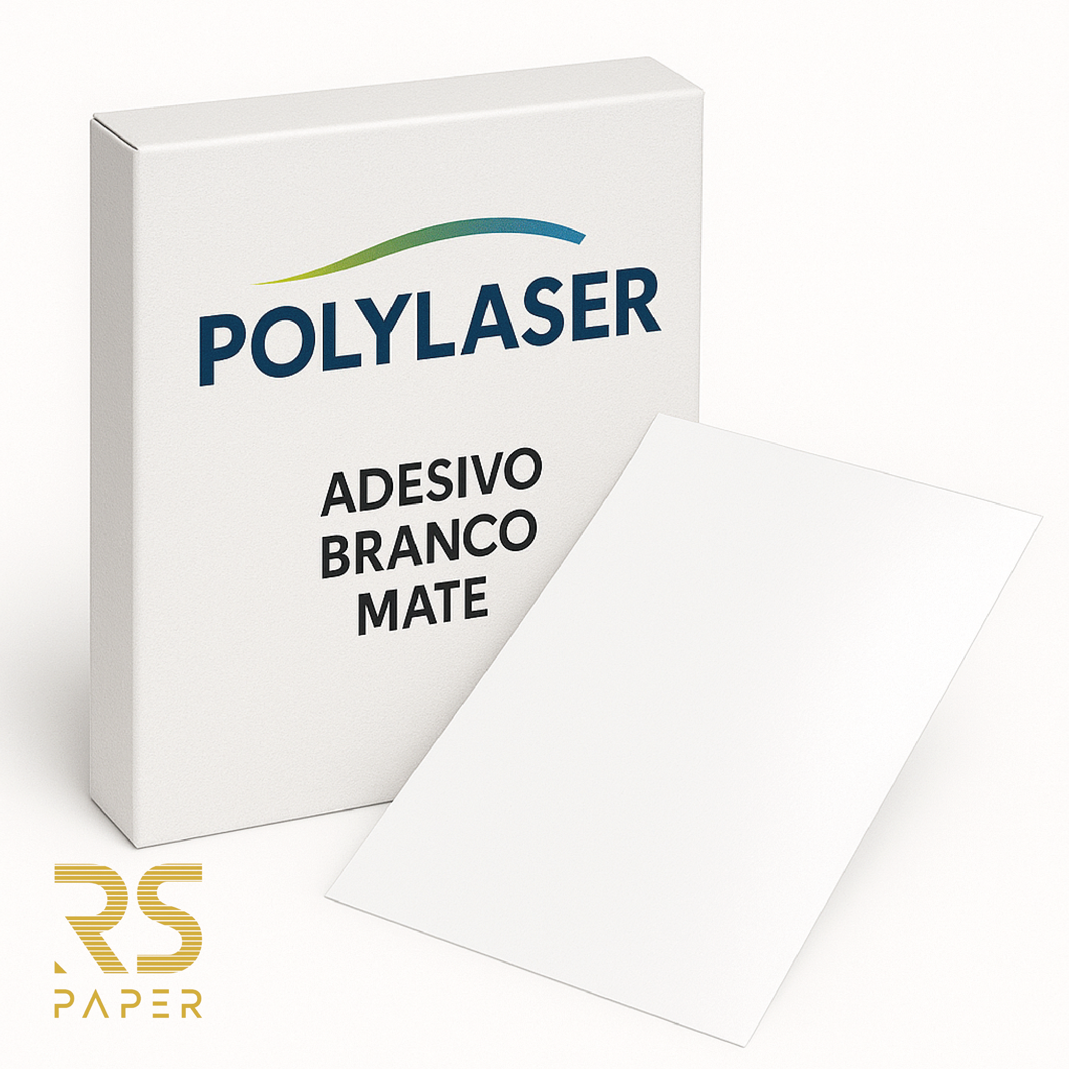 Polylaser Adesivo C/C 32X45 Branco Mate -Mc 250 Folhas