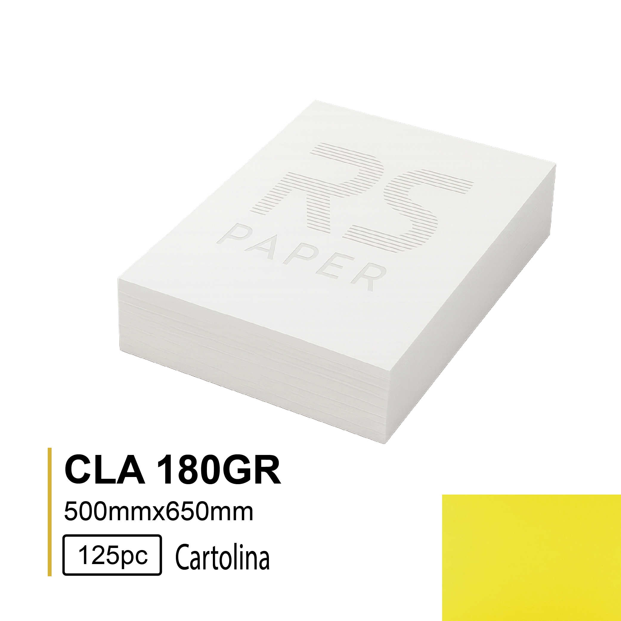 Cartolina CLA 180GR 50X65 Girassol 4G - 125Folhas