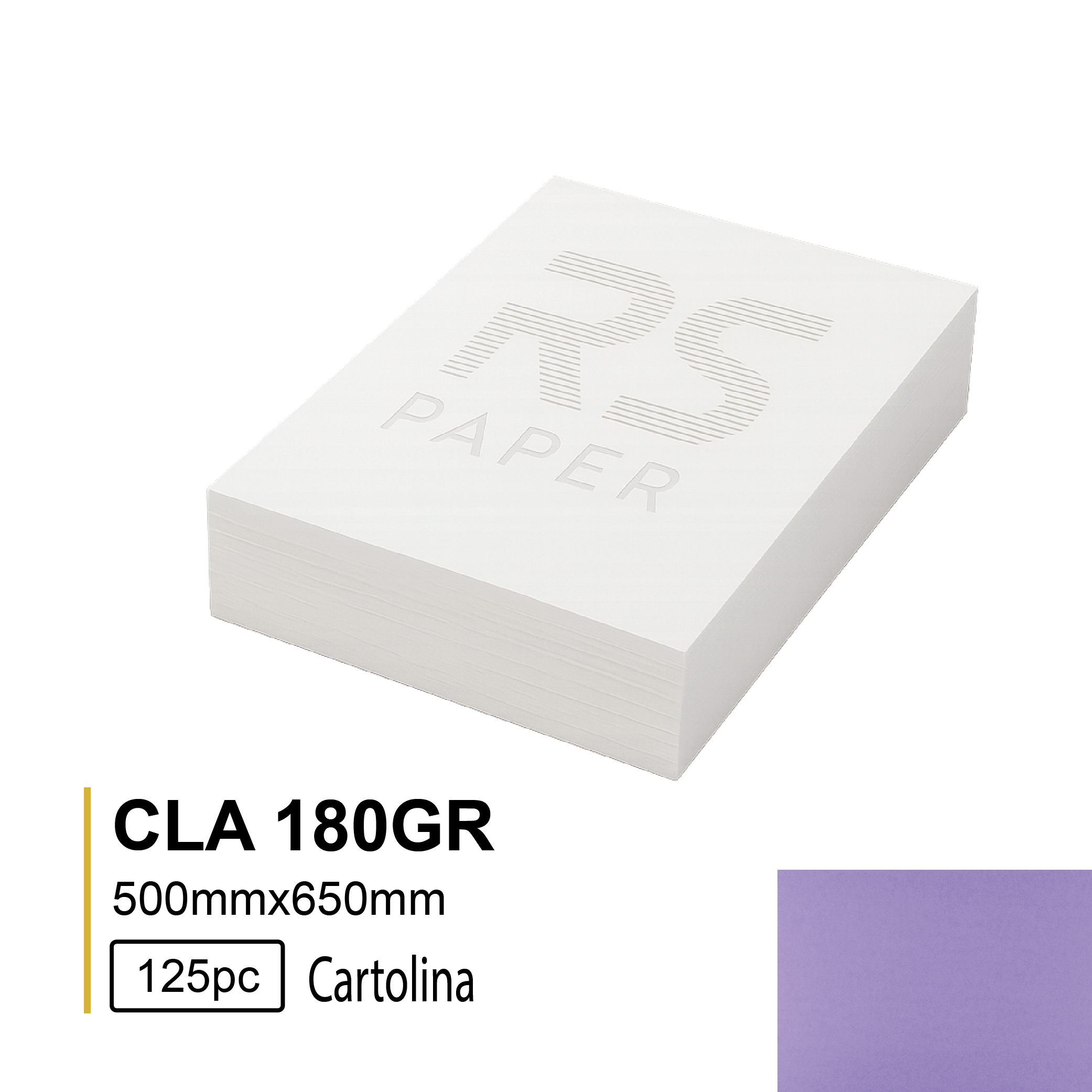 Cartolina CLA 180GR 50X65 Lilás 7L - 125Folhas