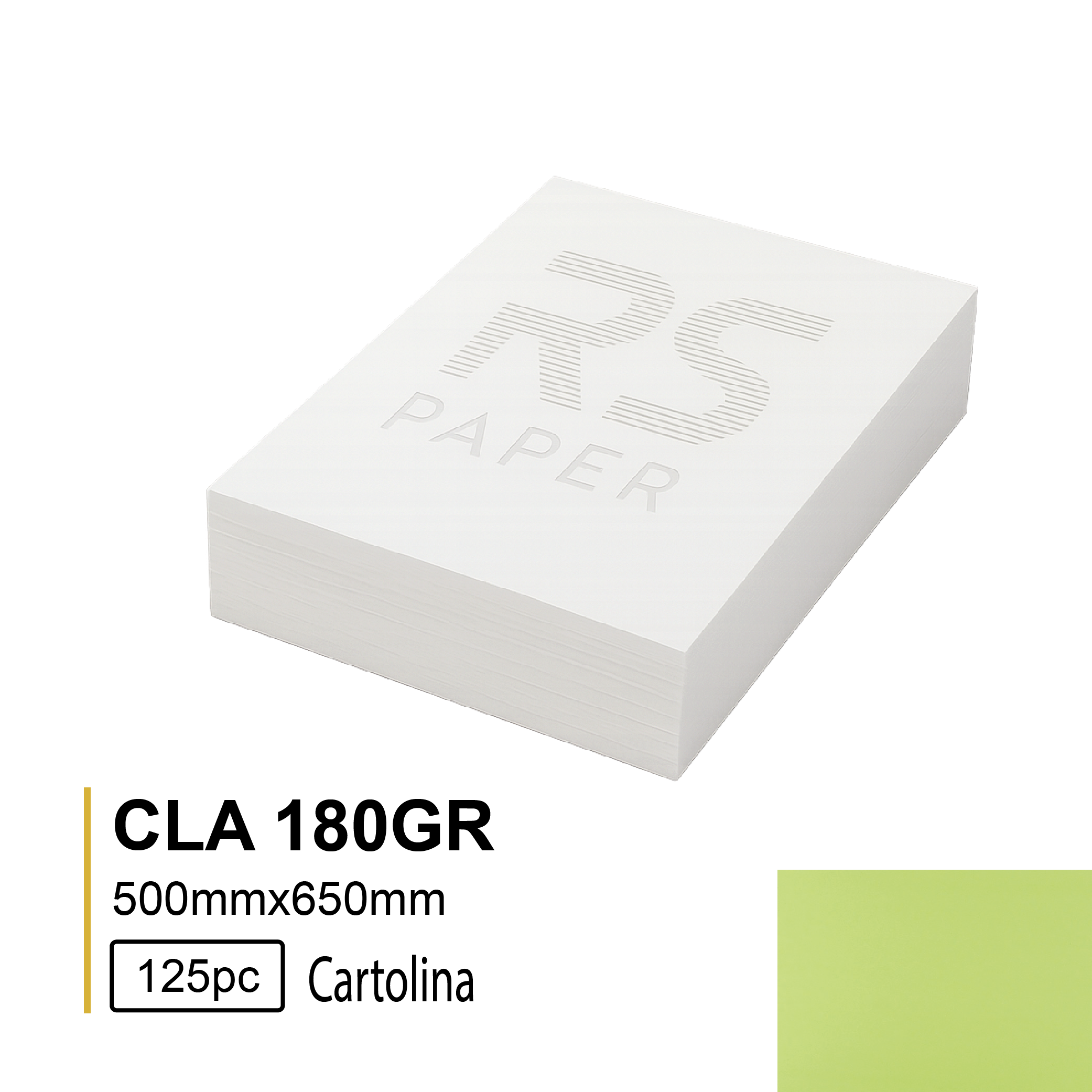Cartolina CLA 180GR 50X65 Verde 3N (Mondego) - 125Folhas