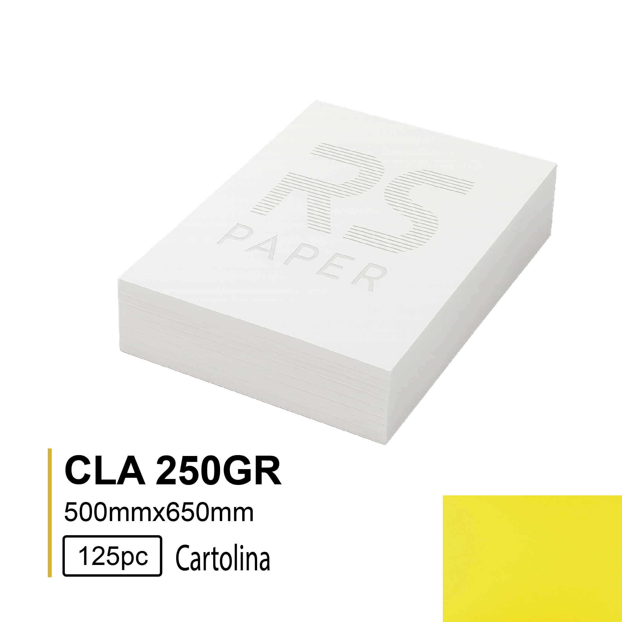 Cartolina CLA 250GR 50X65 Girassol 4G - 125Folhas