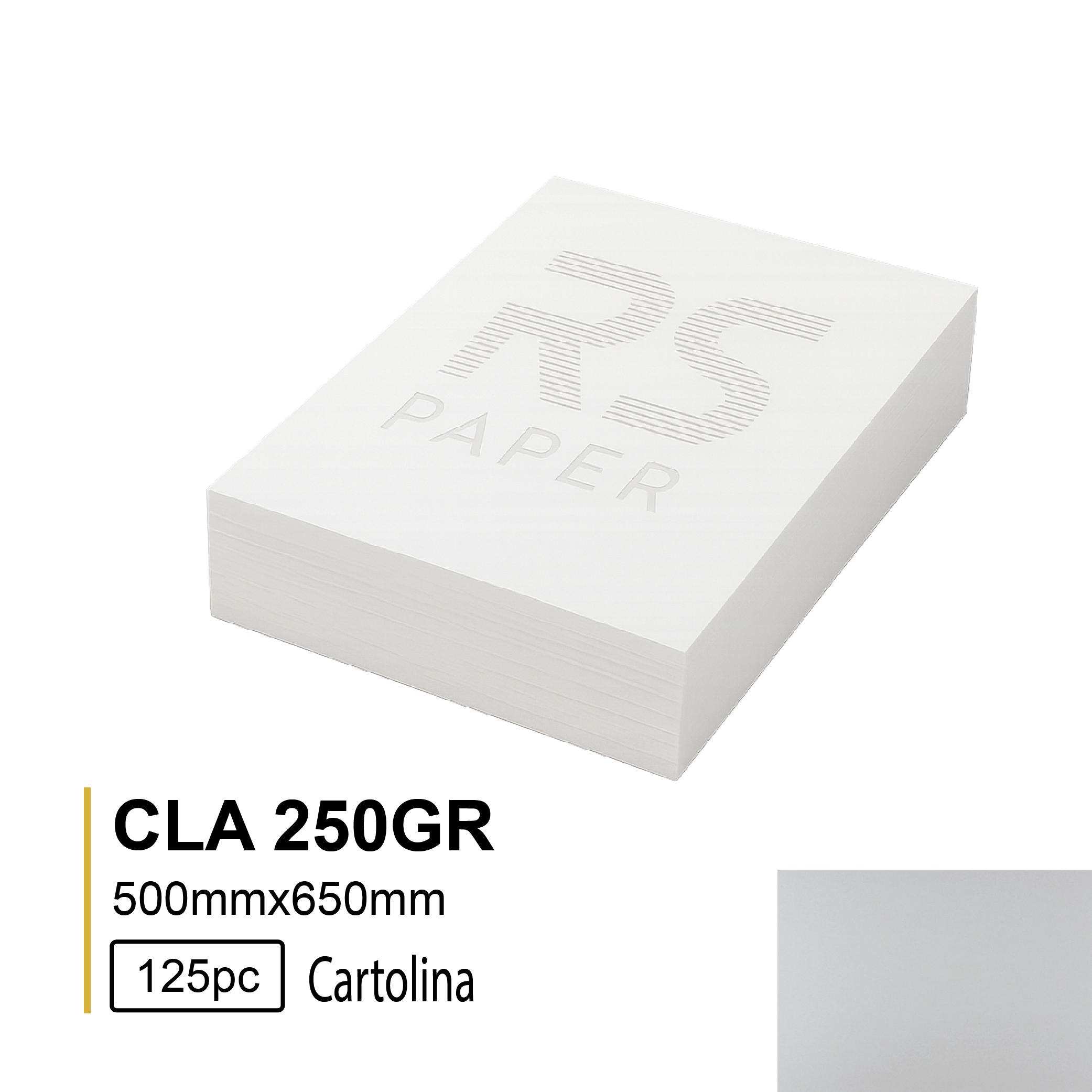 Cartolina CLA 250GR 50X65 Cinza Granito 9G - 125Folhas