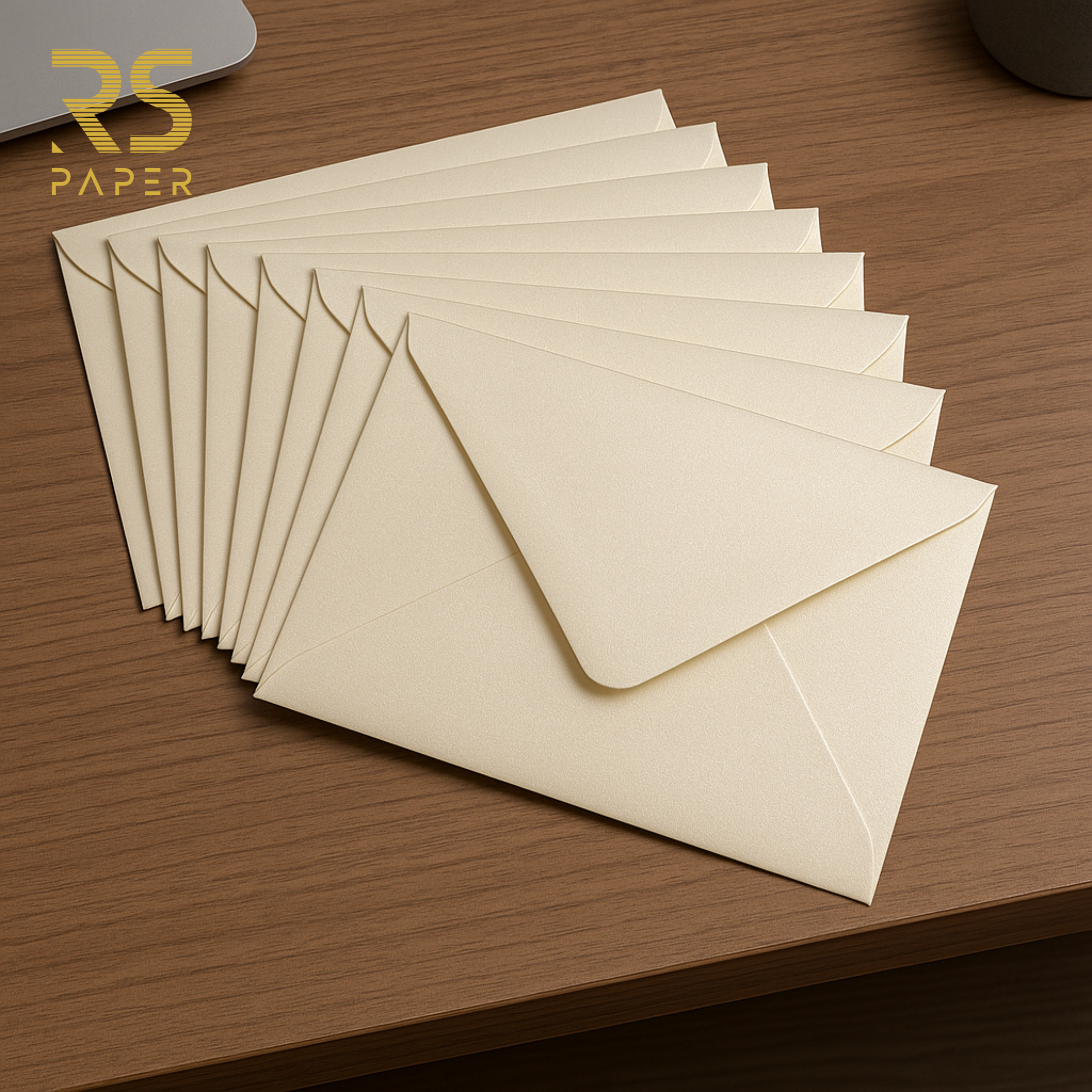 Envelope Metal (B6) 12x17.6cm 120g Creme 5+2Envelopes - Image 2