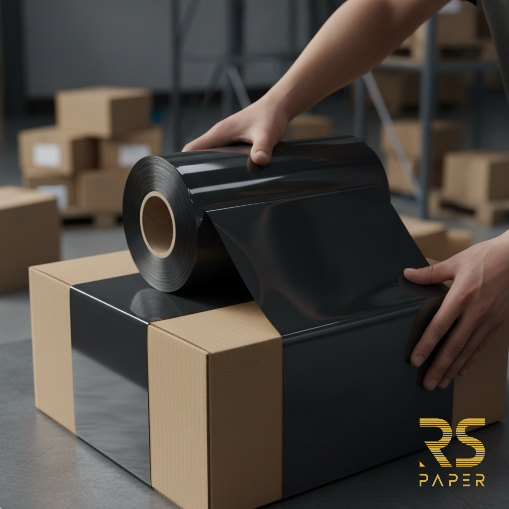 Filme Extensível Manual Preto 500mm x 147m - Image 2