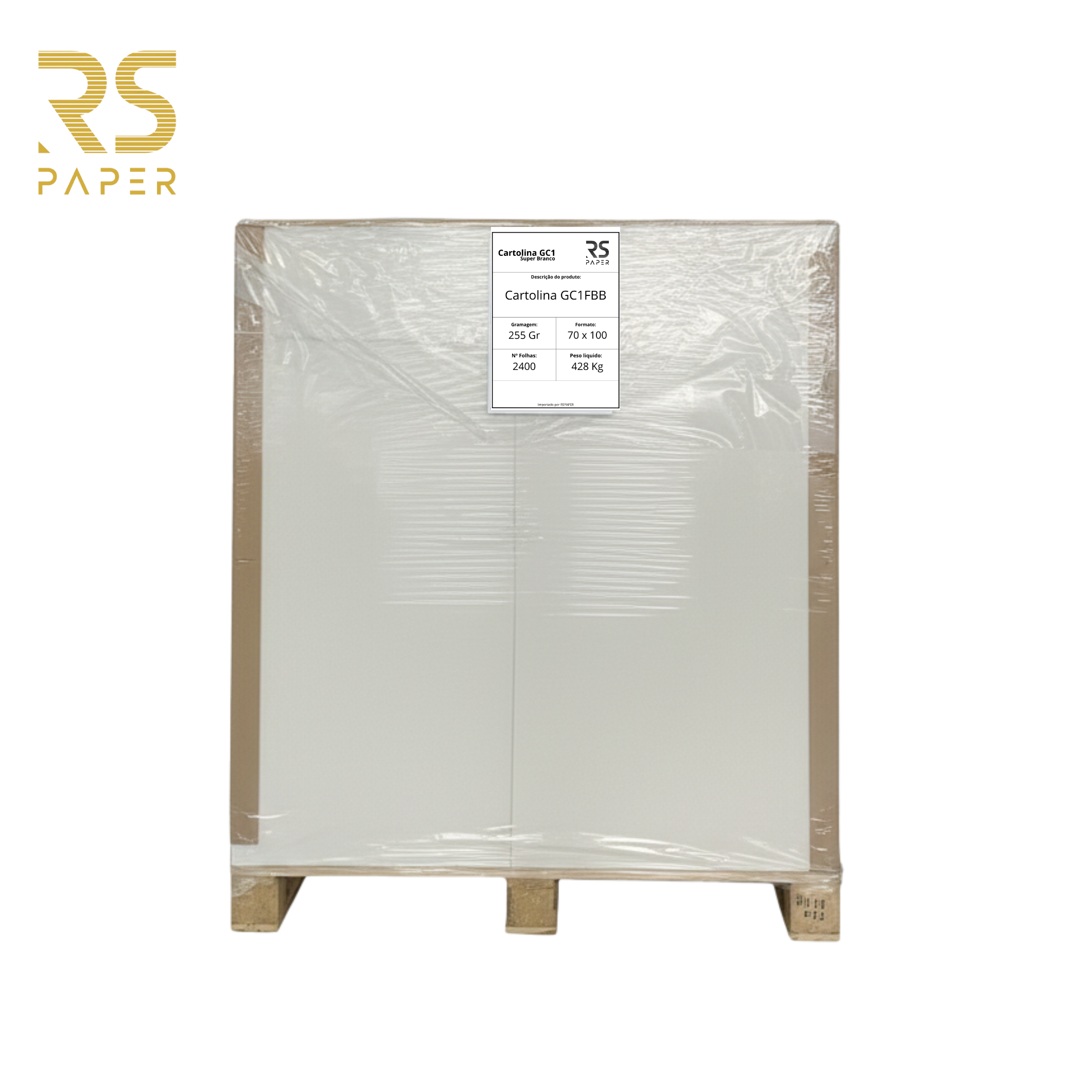 Cartolina GC1 255Gr 70x100 Super White Palete Bloco