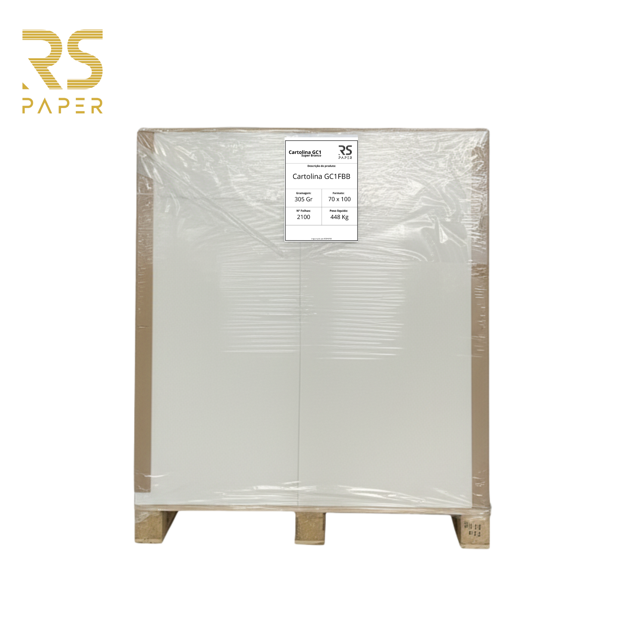Cartolina GC1 305Gr 70×100 Super White Palete Bloco