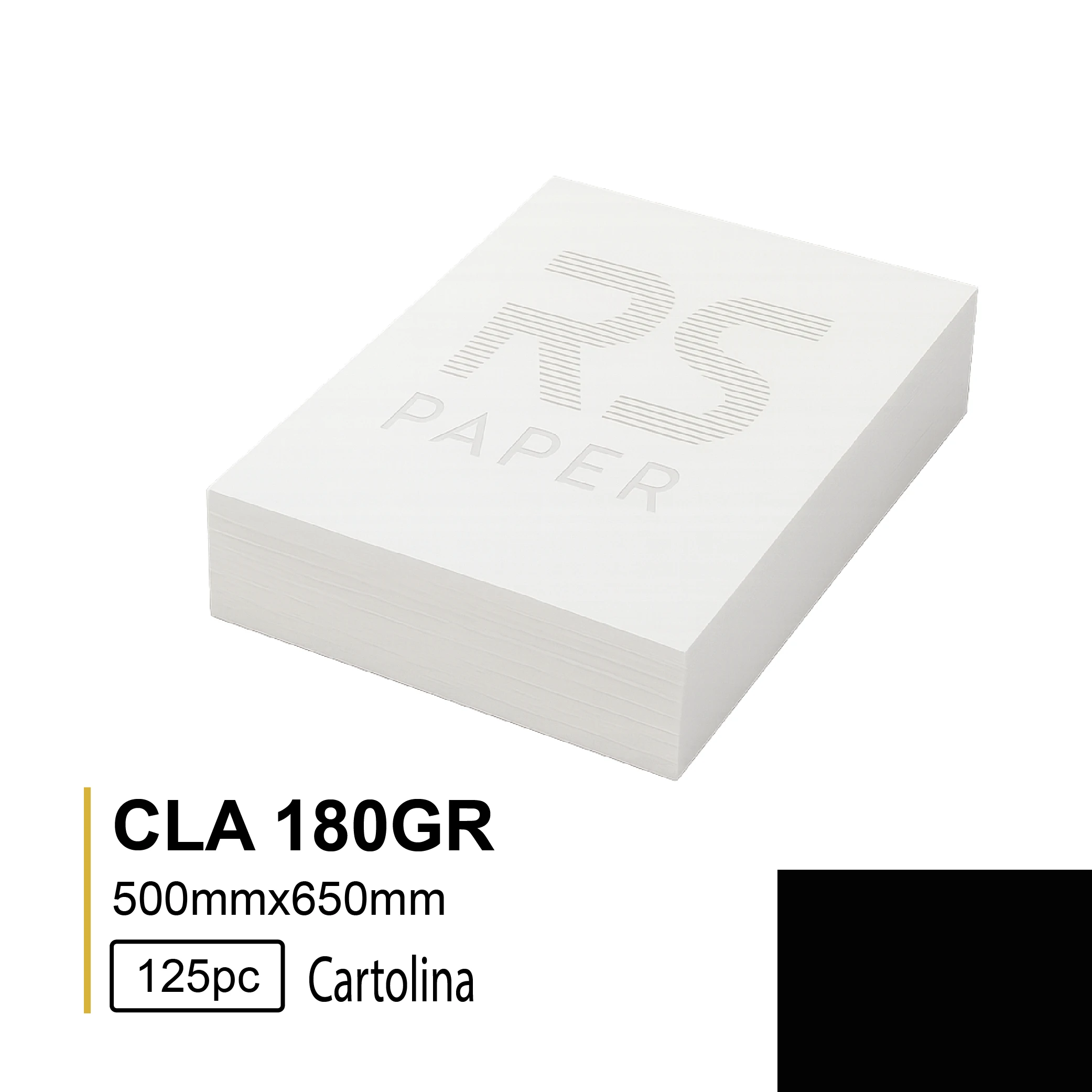 Cartolina CLA 180GR 50X65 Preto 11 - 125Folhas
