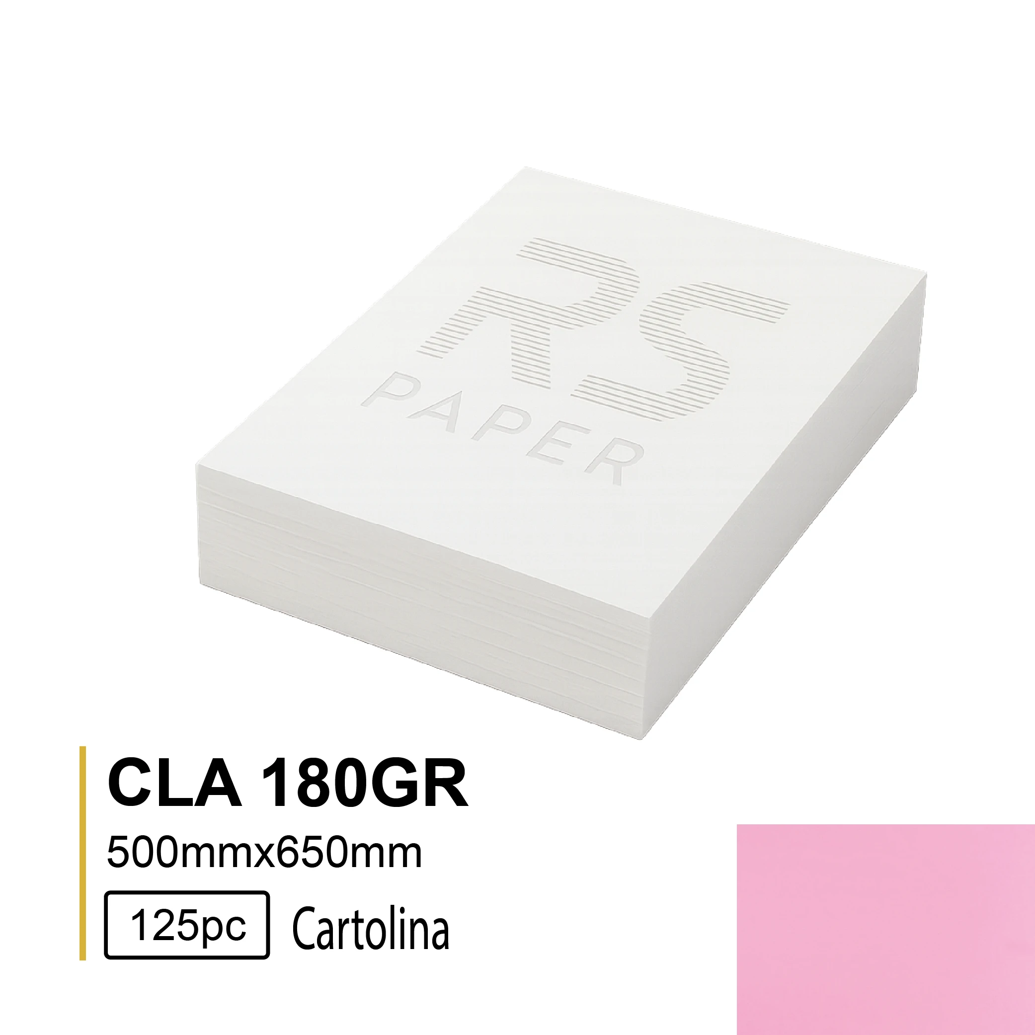 Cartolina CLA 180GR 50X65 Rosa Carmin 7A - 125Folhas