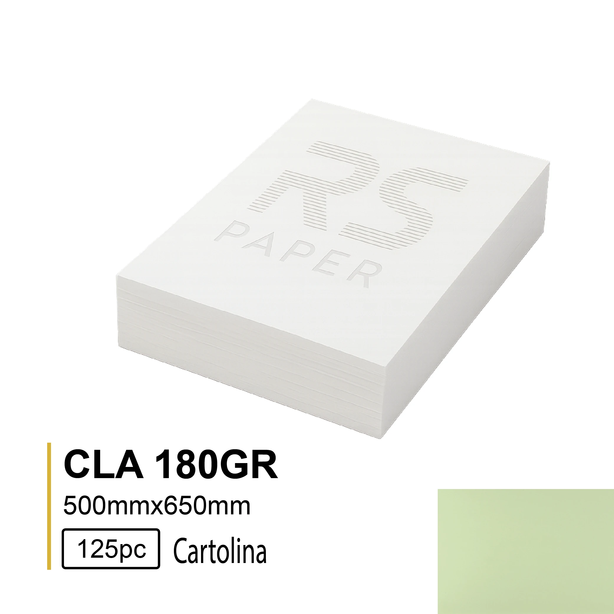 Cartolina CLA 180GR 50X65 Verde 3 - 125Folhas