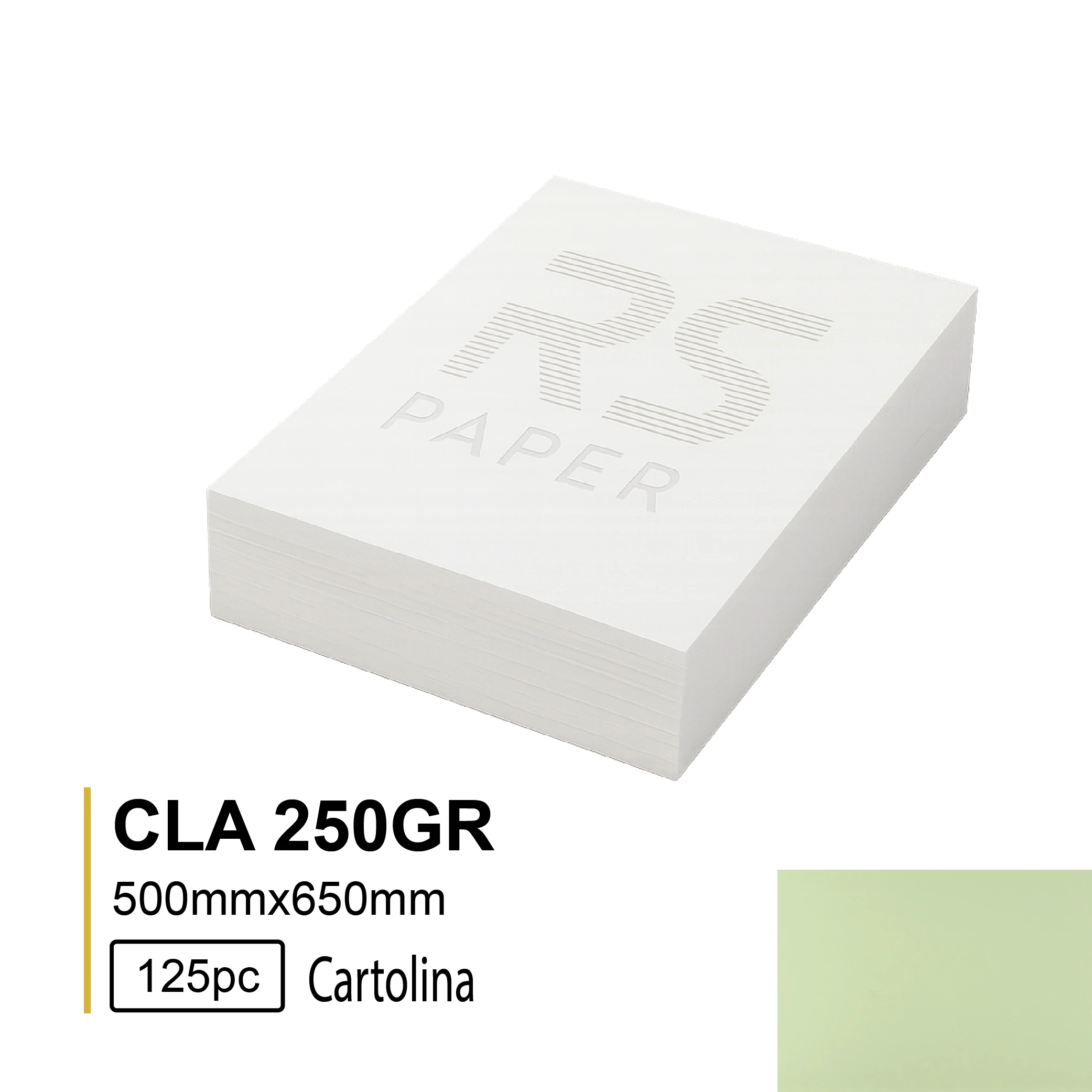 Cartolina CLA 250GR 50X65 Verde 3 - 125Folhas