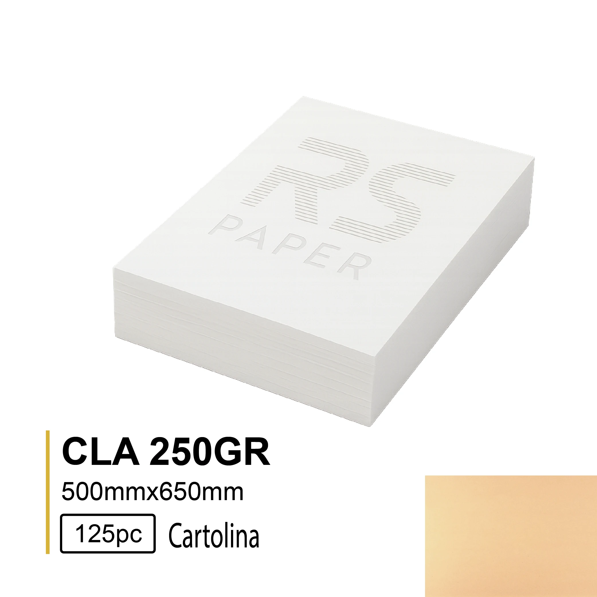 Cartolina CLA 250GR 50X65 Papaia 6 - 125Folhas