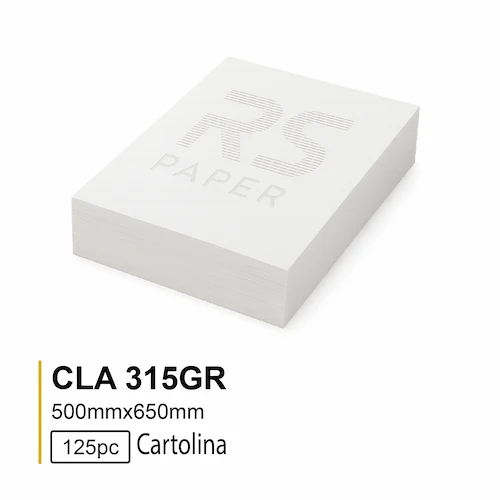 Cartolina CLA 315GR 50X65 Branca- 125Folhas