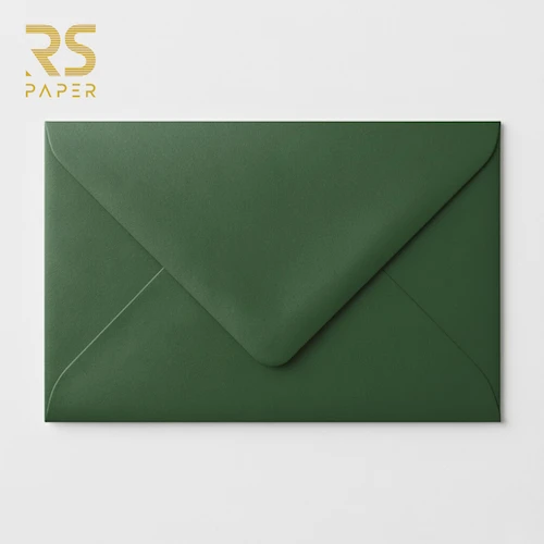 Envelope Metal (B6) 12x17.6cm 120g Verde Escuro 5+2Envelopes