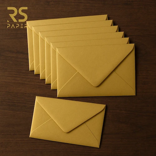 Envelope Metal (B6) 12x17.6cm 120g Ouro 5+2Envelopes - Image 2