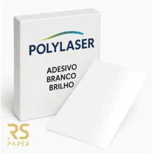 Polylaser Adesivo C/C 32X45 Branco Brilho -Mc 100 Folhas