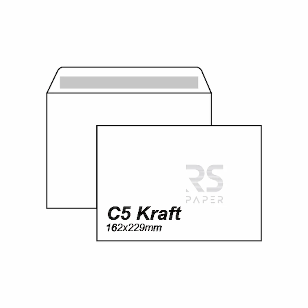 Envelope KRAFT C5 162x229 90GR Silicone-500Cx