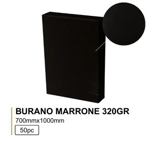 Burano Marrone 73 70×100 320g – 50 Folhas