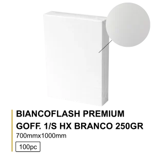 Biancoflash Premium GOFF. 1/S HX 250g 70×100 Branco– 100 Folhas