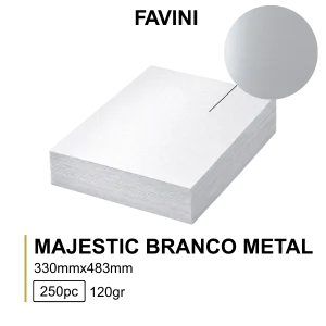 Digital Majestic Favini 120Gr 33X48,3 Branco Metal-Mc 500 Folhas
