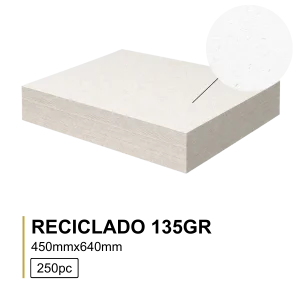 Papel Reciclado 135g 45x64 (250 Folhas)