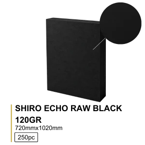 Shiro Echo Raw Black 120g 72×102cm - 250 folhas
