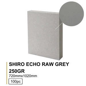 Shiro Echo Raw Grey 250g 72×102cm - 100 folhas