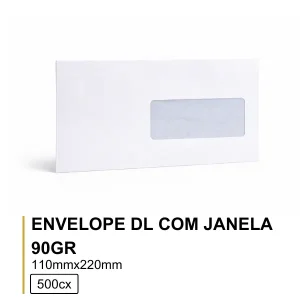 Envelope DL (11x22) Com Janela-500Env.
