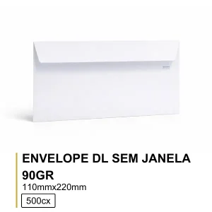 Envelope DL (11x22) Sem Janela-500Env.