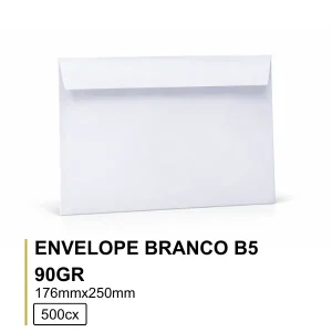 Envelope Branco B5 176x250 90GR Silicone-500Cx