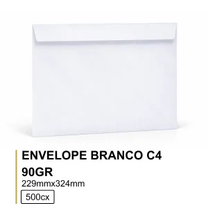 Envelope Branco C4 229x324 90GR Silicone-250Cx