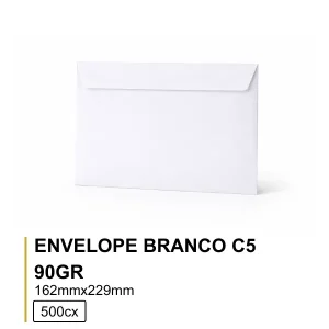 Envelope Branco C5 162x229 90GR Silicone-500Cx