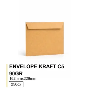 Envelope KRAFT C5 162x229 90GR Silicone-500Cx