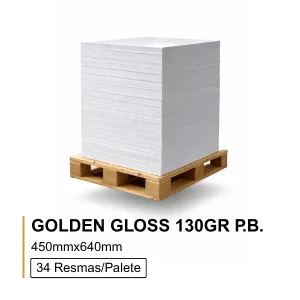 Papel Golden Gloss 130Gr 45x64 Palete Bloco - Un/Resma