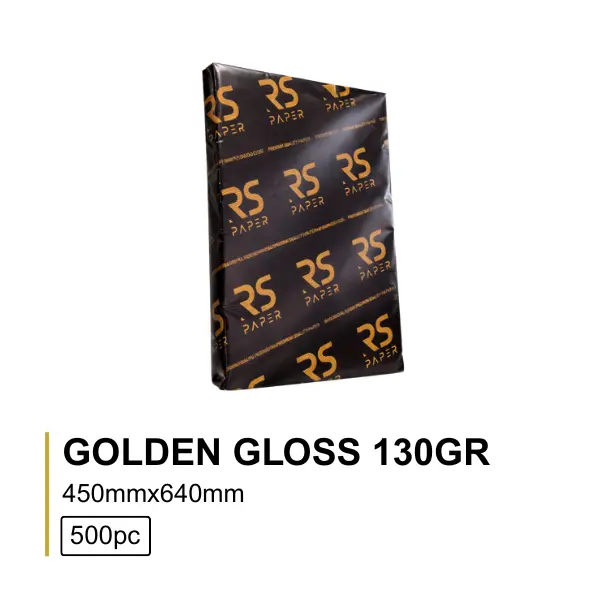 Golden Gloss 130GR 45X64 - 500 FOLHAS