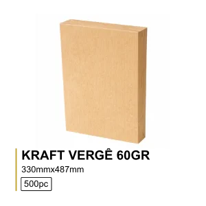 Digital Kraft Vergê 60Gr 33x48,7 - 500Folhas/Pacote