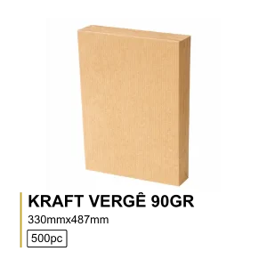 Digital Kraft Vergê 90Gr 33x48,7 - 500Folhas/Pacote