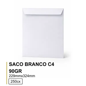 Saco Branco C4 229x324 90GR Silicone-250Cx