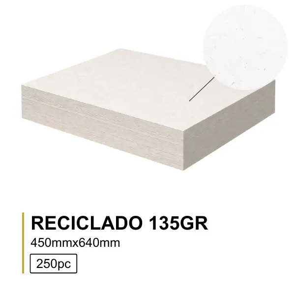 Papel Reciclado 135GR 45x64 (250 Folhas)