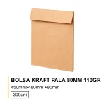 Bolsa Kraft 110g Pala 80mm 450x480+80 - 300unidades