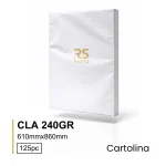 Cartolina CLA 240GR 61X86 Branca- 125Folhas