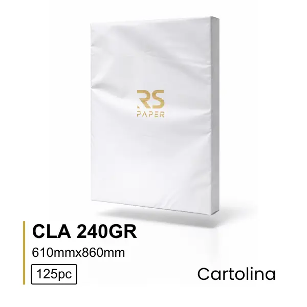 Cartolina CLA 240GR 61X86 Branca- 125Folhas