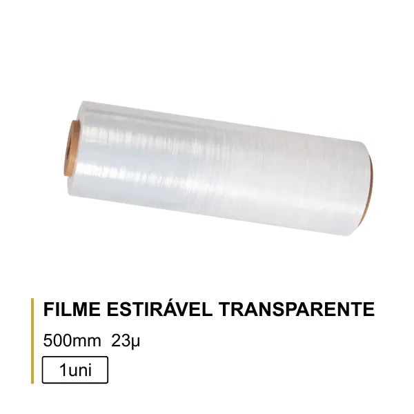 Filme Estirável Automático Transparente 23µ 500mm