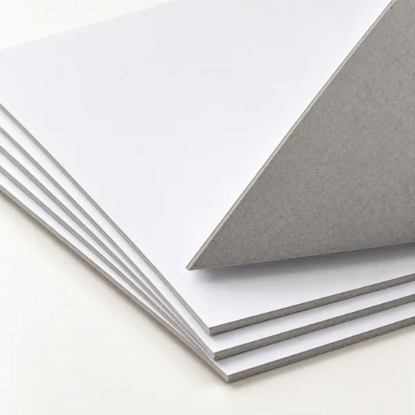 CARTOLINA TRIPLEX 375GR 33X487 VERSO CINZA- 100 Fls