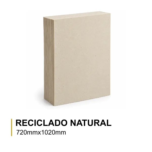 Papel Reciclado Natural 72x102 cm — 90Gr e 120Gr